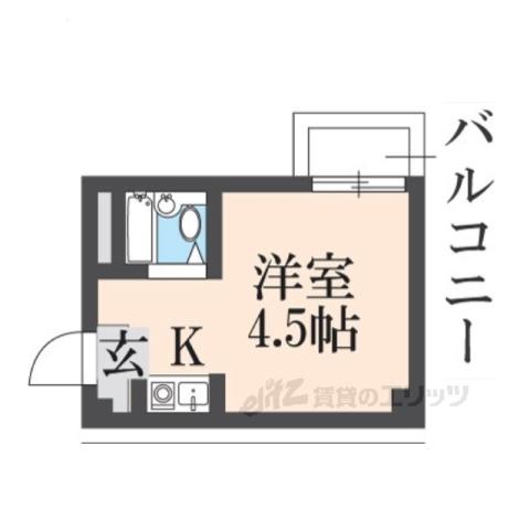 エアリーコート小阪(ワンルーム/2階)の間取り写真