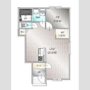 AFC RESIDENCE富士宮小泉(1LDK/1階)の間取り写真