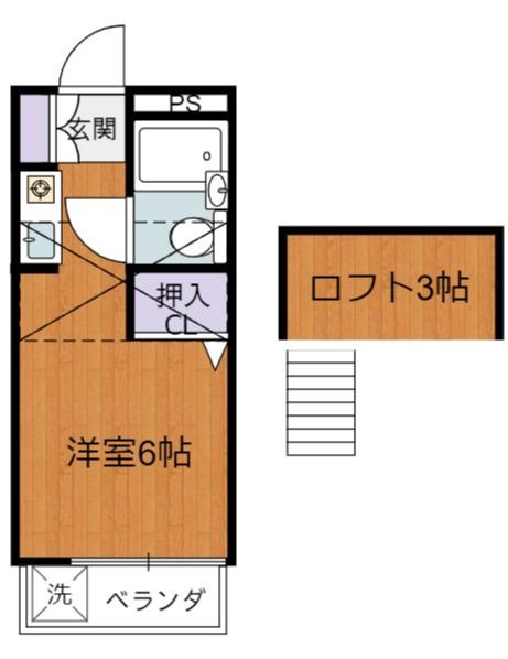 GRACE HOUSE(ワンルーム/2階)の間取り写真