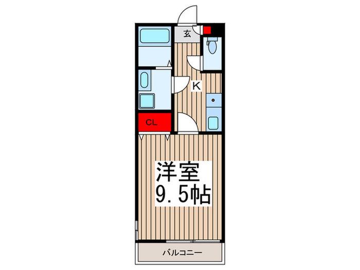 トムリーノ(1K/1階)の間取り写真