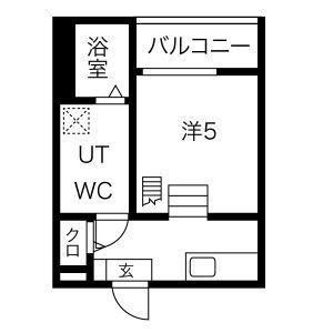 ラクーチェ(1K/1階)の間取り写真