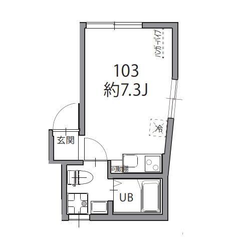 WAKAGIーRESIDENCE(ワンルーム/1階)の間取り写真