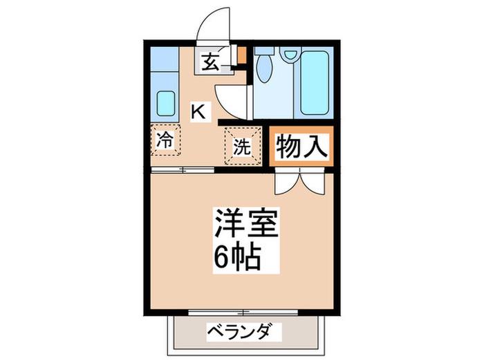 エクセレント調布(1K/2階)の間取り写真