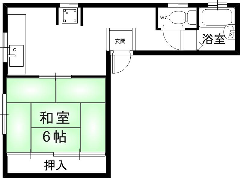 サニー神戸マンション(1K/5階)の間取り写真