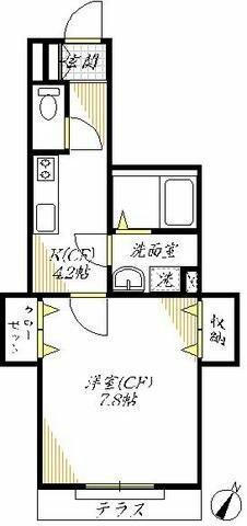 ボナール(1K/1階)の間取り写真