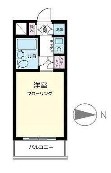 ルーブル新宿西落合(1K/4階)の間取り写真