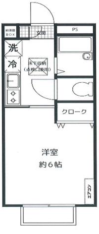GRAND豊玉(1K/2階)の間取り写真