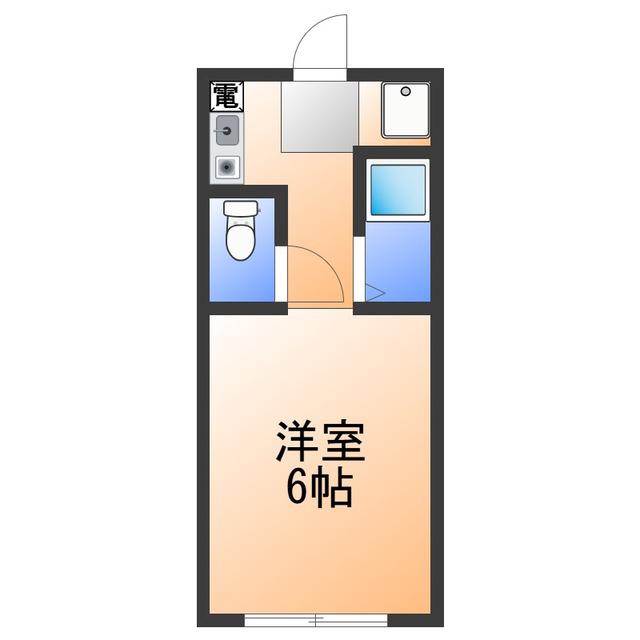 ハイツKAMI(1K/2階)の間取り写真
