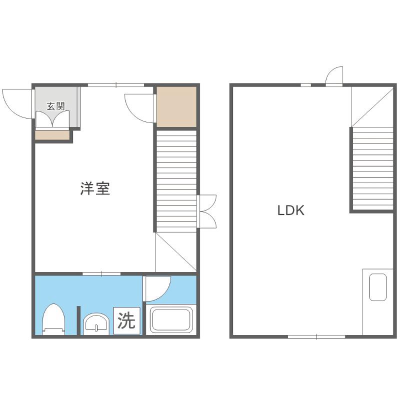 円山NAGAYA(1LDK/2階)の間取り写真