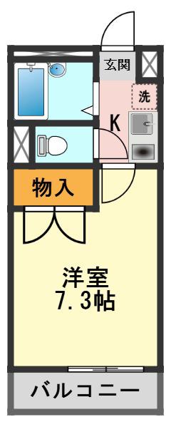 レオパレス西水元II(1K/2階)の間取り写真