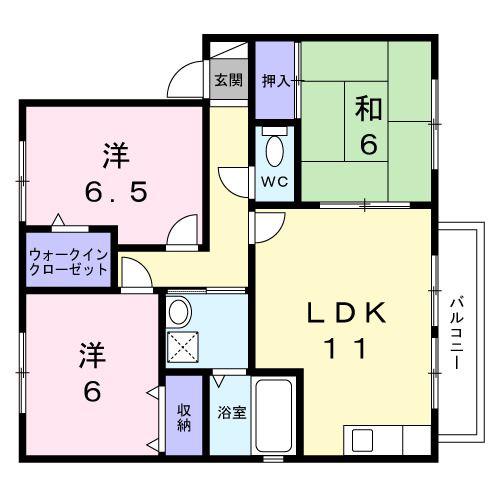 マイルストーンズ(3LDK/2階)の間取り写真