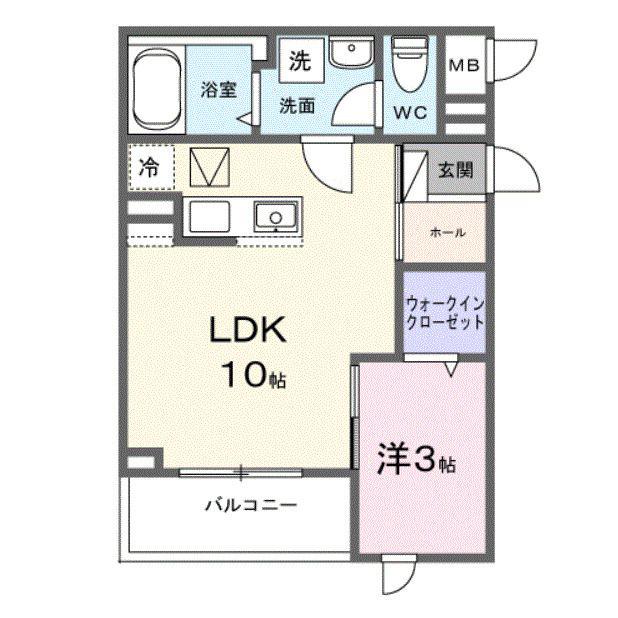 タイヨウ・レジデンス(1LDK/1階)の間取り写真