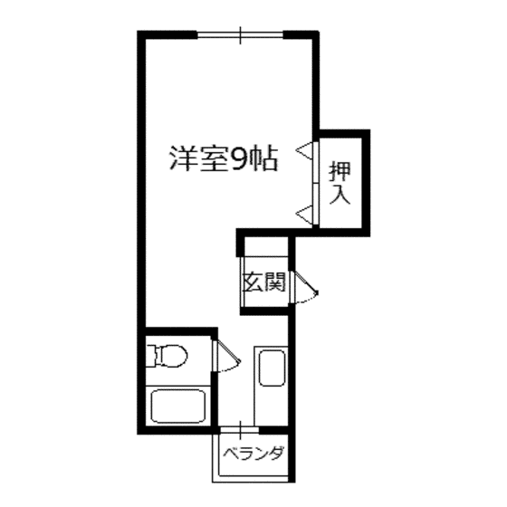 アーバンホームズ第1桜川(1K/2階)の間取り写真
