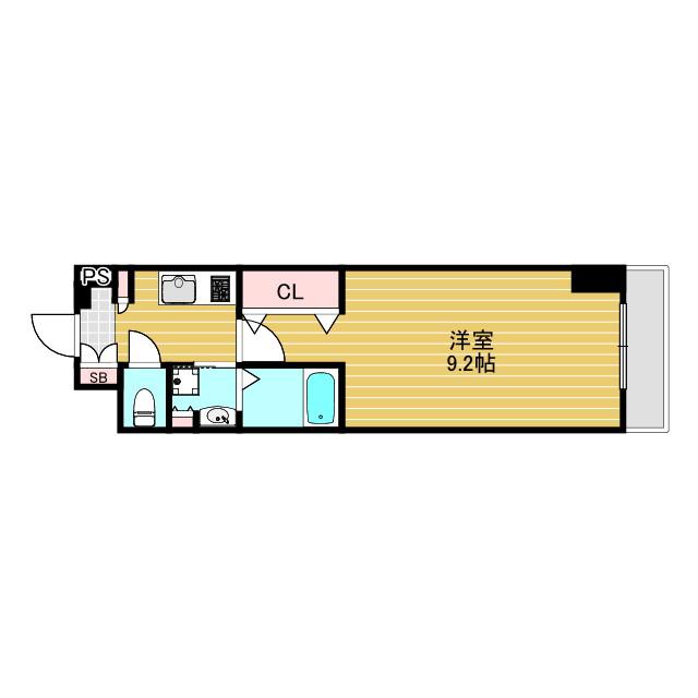 IS GRANDE(1K/2階)の間取り写真