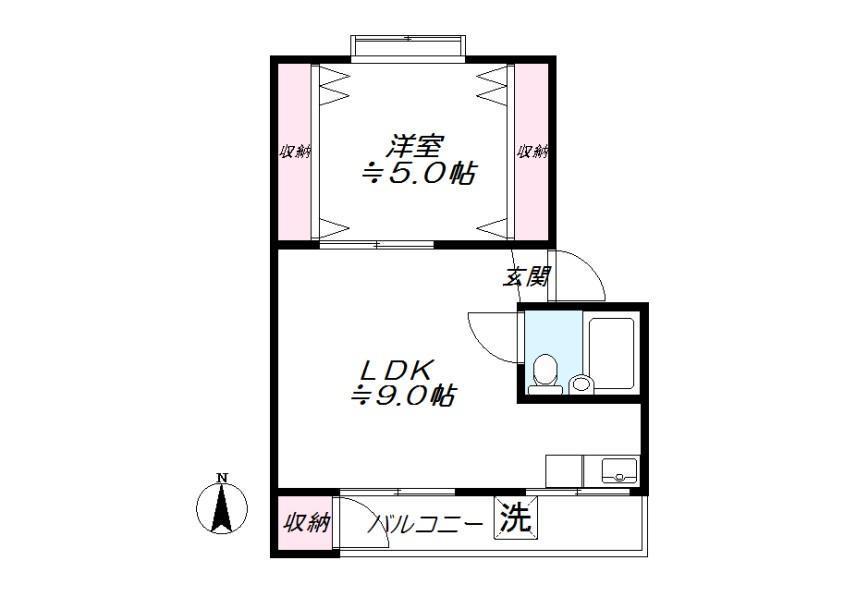 伊藤町1号棟(1LDK/1階)の間取り写真