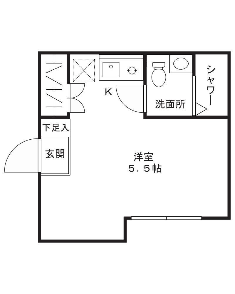 MAISON YONEDA(ワンルーム/2階)の間取り写真