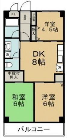 桜台ガーデン(3DK/1階)の間取り写真