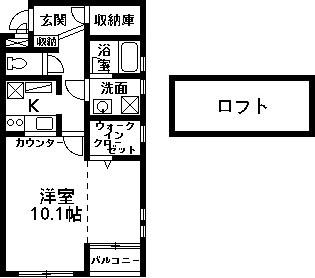 上毛電鉄 三俣駅 徒歩10分 2階建 築21年(1LDK/2階)の間取り写真