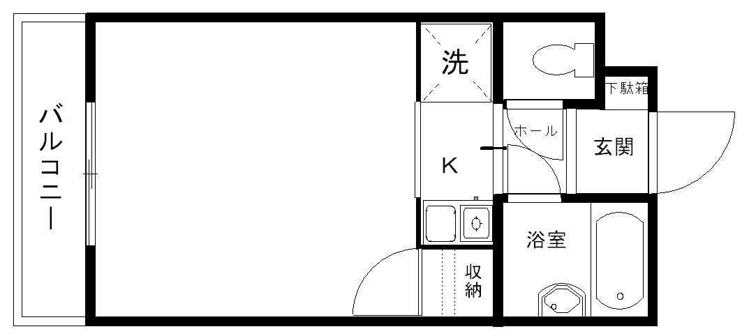 リビングV(ワンルーム/1階)の間取り写真