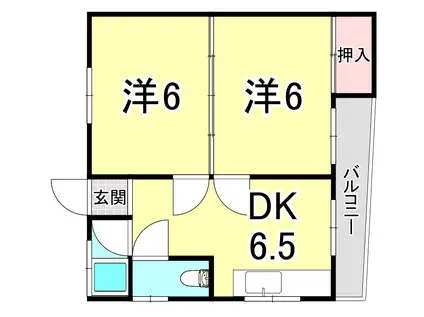 堀松マンション(2DK/1階)の間取り写真