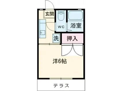 グリーコーポラス(1K/1階)の間取り写真