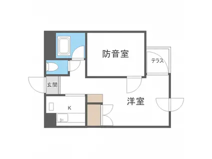 ムジカ・セ・ピアーチェ(1DK/1階)の間取り写真