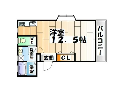 エトワール寺田(1K/3階)の間取り写真