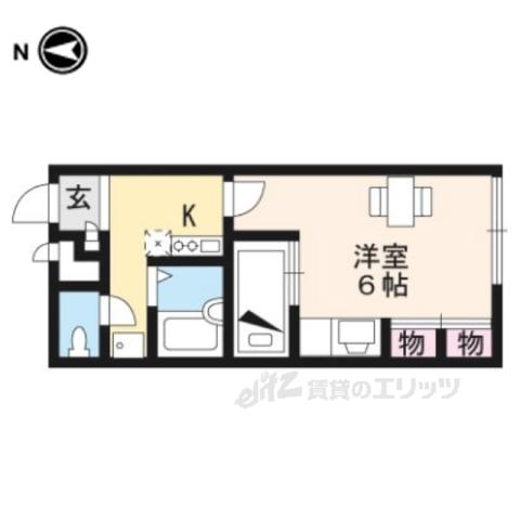 レオパレスクライフ(1K/1階)の間取り写真