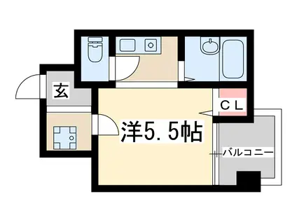 アークマンション(ワンルーム/2階)の間取り写真