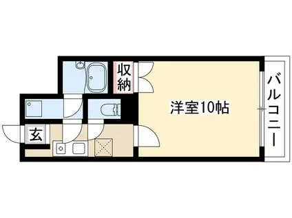 リアライズ新栄II(1K/2階)の間取り写真