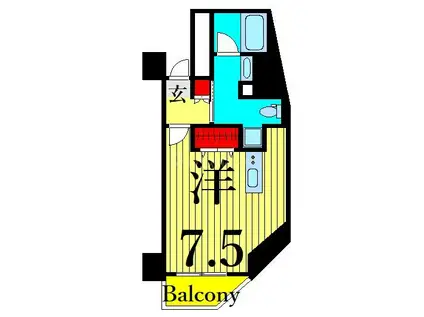 レアライズ浅草IV(ワンルーム/4階)の間取り写真