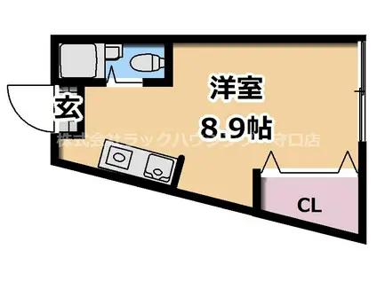メゾンド浅田(1K/3階)の間取り写真
