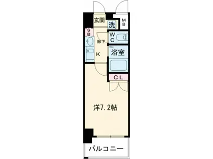 エステムコート三宮山手IIソアーレ(1K/5階)の間取り写真