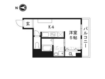 福山ビル(1K/2階)の間取り写真