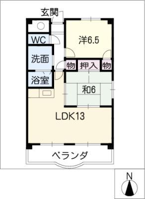 VIVRE21(2LDK/3階)の間取り写真