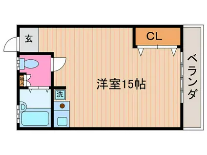 ミキマンション(ワンルーム/2階)の間取り写真