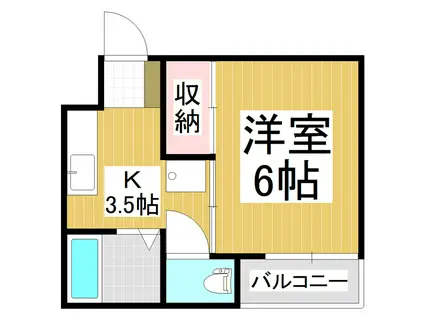 サクラハイツ(1K/2階)の間取り写真