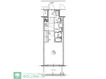 S-RESIDENCE浅間町駅前AXIAL(1K/15階)の間取り写真