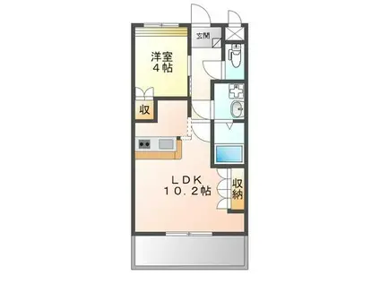 マロニエ (1LDK/2階)の間取り写真