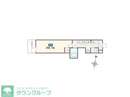 クラブレジデンス東青梅(1K/3階)の間取り写真