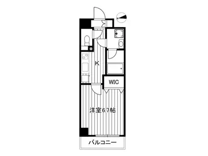 フレンシアノイエ成増(1K/5階)の間取り写真