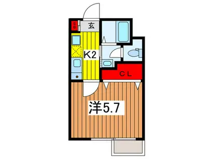 ルーチェ大宮(1K/5階)の間取り写真