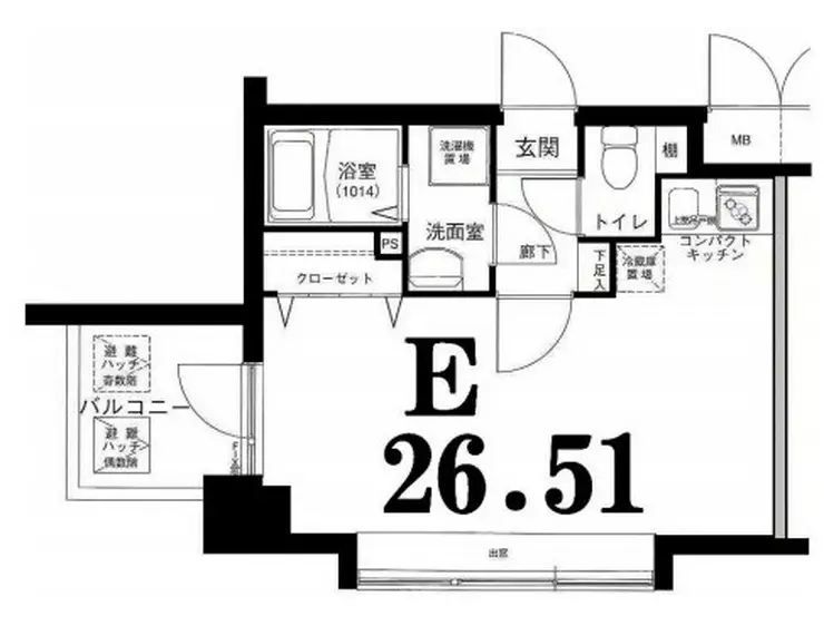 グリフィン横浜・ルミエール 8階階 間取り