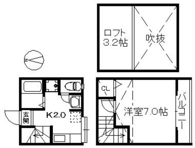ステラポラリス愛宕 126(1K/1階)の間取り写真