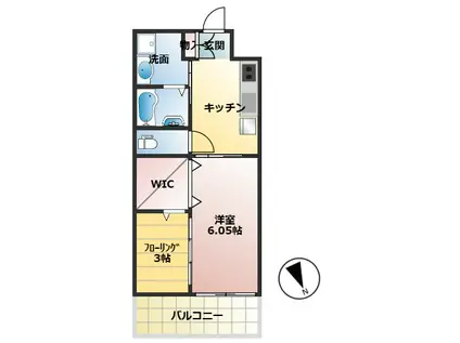 WORVE吹田江坂(2K/2階)の間取り写真