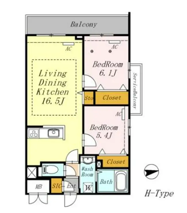 AZALETY上北沢 2階階 間取り