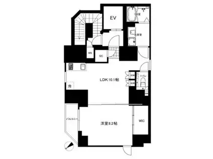 クリアルプレミア恵比寿(1LDK/2階)の間取り写真