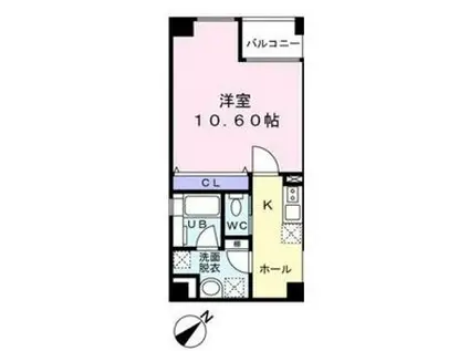 フラシア新栄町(1K/2階)の間取り写真