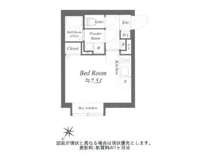 LEGALAND初台(ワンルーム/3階)の間取り写真