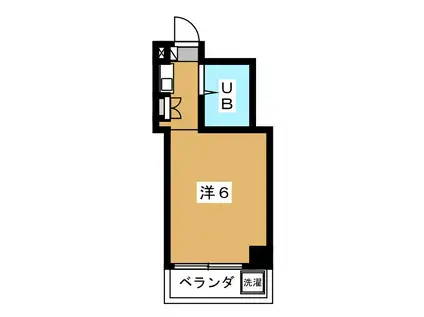 パーシモンハウス(ワンルーム/3階)の間取り写真